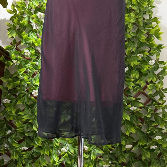 Rare 2000’s Touch 9 Pink Dress with Black Sheer Overlay and Bow - Picture 4 of 6